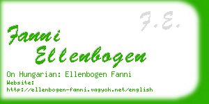 fanni ellenbogen business card